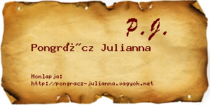 Pongrácz Julianna névjegykártya
